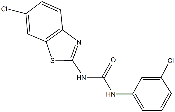 N-(6-chloro-1,3-benzothiazol-2-yl)-N'-(3-chlorophenyl)urea Struktur