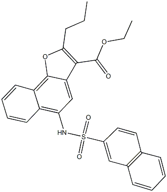 ethyl 5-[(2-naphthylsulfonyl)amino]-2-propylnaphtho[1,2-b]furan-3-carboxylate Struktur