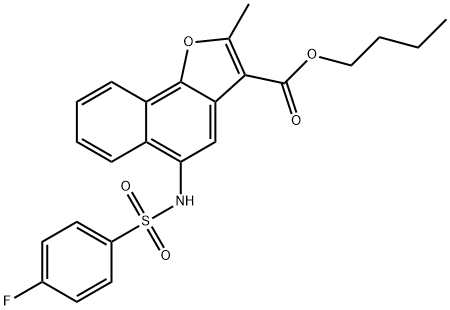 butyl 5-{[(4-fluorophenyl)sulfonyl]amino}-2-methylnaphtho[1,2-b]furan-3-carboxylate Struktur