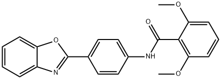 N-[4-(1,3-benzoxazol-2-yl)phenyl]-2,6-dimethoxybenzamide Struktur