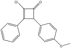 2-chloro-4-(4-methoxyphenyl)-3-phenyl-2-cyclobuten-1-one Struktur