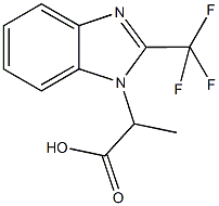 2-[2-(trifluoromethyl)-1H-benzimidazol-1-yl]propanoic acid Struktur