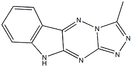 3-methyl-10H-[1,2,4]triazolo[4',3':2,3][1,2,4]triazino[5,6-b]indole Struktur