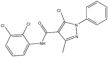 5-chloro-N-(2,3-dichlorophenyl)-3-methyl-1-phenyl-1H-pyrazole-4-carboxamide Struktur