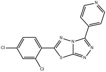 6-(2,4-dichlorophenyl)-3-(4-pyridinyl)[1,2,4]triazolo[3,4-b][1,3,4]thiadiazole Struktur