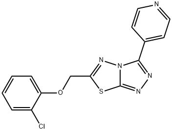 6-[(2-chlorophenoxy)methyl]-3-(4-pyridinyl)[1,2,4]triazolo[3,4-b][1,3,4]thiadiazole Struktur