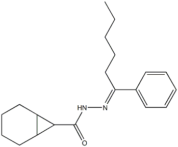 N'-(1-phenylhexylidene)bicyclo[4.1.0]heptane-7-carbohydrazide Struktur