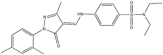 4-({[1-(2,4-dimethylphenyl)-3-methyl-5-oxo-1,5-dihydro-4H-pyrazol-4-ylidene]methyl}amino)-N,N-diethylbenzenesulfonamide Struktur