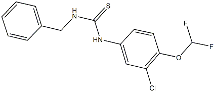 N-benzyl-N'-[3-chloro-4-(difluoromethoxy)phenyl]thiourea Struktur