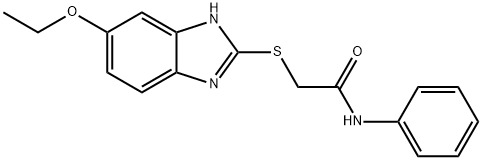 2-[(5-ethoxy-1H-benzimidazol-2-yl)sulfanyl]-N-phenylacetamide Struktur