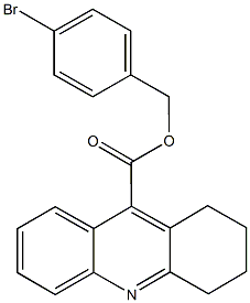 4-bromobenzyl 1,2,3,4-tetrahydro-9-acridinecarboxylate Struktur