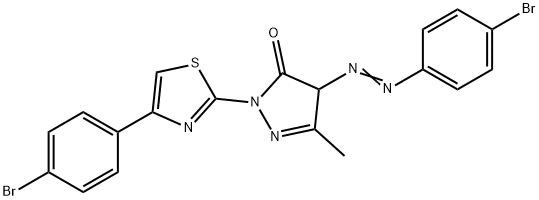 4-[(4-bromophenyl)diazenyl]-2-[4-(4-bromophenyl)-1,3-thiazol-2-yl]-5-methyl-2,4-dihydro-3H-pyrazol-3-one Struktur