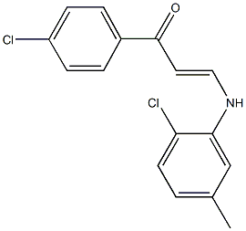 3-(2-chloro-5-methylanilino)-1-(4-chlorophenyl)-2-propen-1-one Struktur