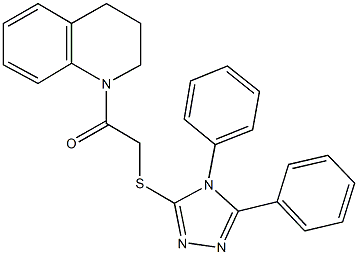 2-(3,4-dihydro-1(2H)-quinolinyl)-2-oxoethyl 4,5-diphenyl-4H-1,2,4-triazol-3-yl sulfide Struktur