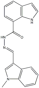 N'-[(1-methyl-1H-indol-3-yl)methylene]-1H-indole-7-carbohydrazide Struktur