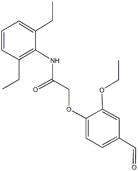 N-(2,6-diethylphenyl)-2-(2-ethoxy-4-formylphenoxy)acetamide Struktur