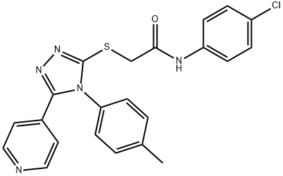 N-(4-chlorophenyl)-2-{[4-(4-methylphenyl)-5-pyridin-4-yl-4H-1,2,4-triazol-3-yl]sulfanyl}acetamide Struktur