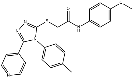 N-(4-methoxyphenyl)-2-{[4-(4-methylphenyl)-5-(4-pyridinyl)-4H-1,2,4-triazol-3-yl]sulfanyl}acetamide Struktur