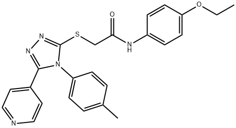 N-(4-ethoxyphenyl)-2-{[4-(4-methylphenyl)-5-(4-pyridinyl)-4H-1,2,4-triazol-3-yl]sulfanyl}acetamide Struktur