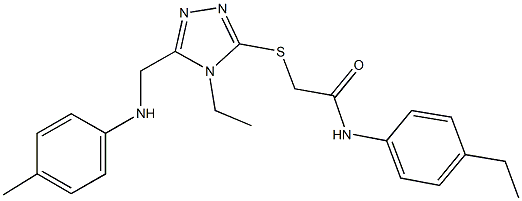 N-(4-ethylphenyl)-2-{[4-ethyl-5-(4-toluidinomethyl)-4H-1,2,4-triazol-3-yl]sulfanyl}acetamide Struktur