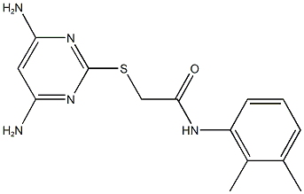 2-[(4,6-diamino-2-pyrimidinyl)sulfanyl]-N-(2,3-dimethylphenyl)acetamide Struktur