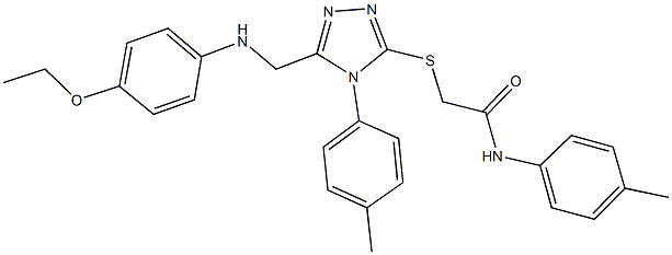 2-{[5-[(4-ethoxyanilino)methyl]-4-(4-methylphenyl)-4H-1,2,4-triazol-3-yl]sulfanyl}-N-(4-methylphenyl)acetamide Struktur