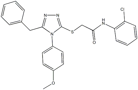 2-{[5-benzyl-4-(4-methoxyphenyl)-4H-1,2,4-triazol-3-yl]sulfanyl}-N-(2-chlorophenyl)acetamide Struktur