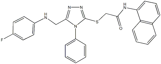 2-({5-[(4-fluoroanilino)methyl]-4-phenyl-4H-1,2,4-triazol-3-yl}sulfanyl)-N-(1-naphthyl)acetamide Struktur