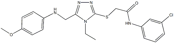 N-(3-chlorophenyl)-2-({4-ethyl-5-[(4-methoxyanilino)methyl]-4H-1,2,4-triazol-3-yl}sulfanyl)acetamide Struktur