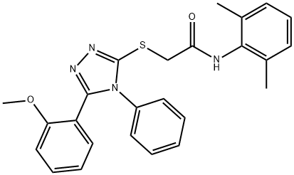 N-(2,6-dimethylphenyl)-2-{[5-(2-methoxyphenyl)-4-phenyl-4H-1,2,4-triazol-3-yl]sulfanyl}acetamide Struktur