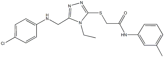 2-({5-[(4-chloroanilino)methyl]-4-ethyl-4H-1,2,4-triazol-3-yl}sulfanyl)-N-(3-methylphenyl)acetamide Struktur