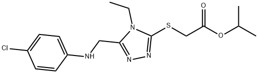 isopropyl ({5-[(4-chloroanilino)methyl]-4-ethyl-4H-1,2,4-triazol-3-yl}sulfanyl)acetate Struktur