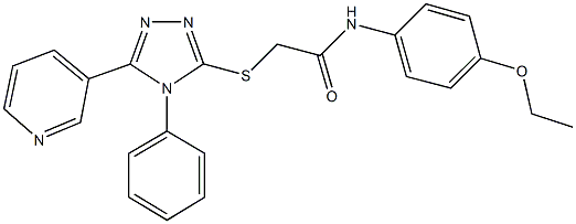 N-[4-(ethyloxy)phenyl]-2-[(4-phenyl-5-pyridin-3-yl-4H-1,2,4-triazol-3-yl)sulfanyl]acetamide Struktur