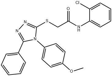 N-(2-chlorophenyl)-2-{[4-(4-methoxyphenyl)-5-phenyl-4H-1,2,4-triazol-3-yl]sulfanyl}acetamide Struktur