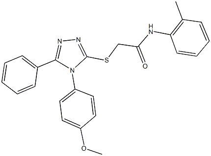 2-{[4-(4-methoxyphenyl)-5-phenyl-4H-1,2,4-triazol-3-yl]sulfanyl}-N-(2-methylphenyl)acetamide Struktur