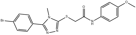 2-{[5-(4-bromophenyl)-4-methyl-4H-1,2,4-triazol-3-yl]sulfanyl}-N-(4-methoxyphenyl)acetamide Struktur