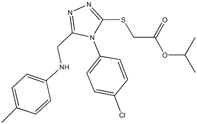 isopropyl {[4-(4-chlorophenyl)-5-(4-toluidinomethyl)-4H-1,2,4-triazol-3-yl]sulfanyl}acetate Struktur