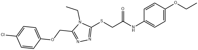 2-({5-[(4-chlorophenoxy)methyl]-4-ethyl-4H-1,2,4-triazol-3-yl}sulfanyl)-N-(4-ethoxyphenyl)acetamide Struktur