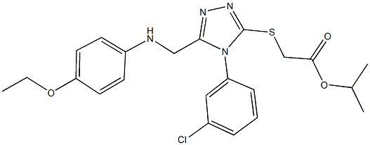 isopropyl ({4-(3-chlorophenyl)-5-[(4-ethoxyanilino)methyl]-4H-1,2,4-triazol-3-yl}sulfanyl)acetate Struktur