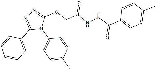 N'-(4-methylbenzoyl)-2-{[4-(4-methylphenyl)-5-phenyl-4H-1,2,4-triazol-3-yl]sulfanyl}acetohydrazide Struktur