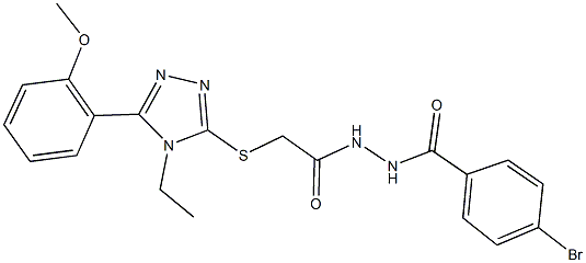 N'-(4-bromobenzoyl)-2-{[4-ethyl-5-(2-methoxyphenyl)-4H-1,2,4-triazol-3-yl]sulfanyl}acetohydrazide Struktur