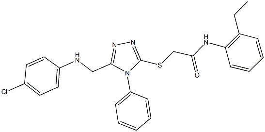 2-({5-[(4-chloroanilino)methyl]-4-phenyl-4H-1,2,4-triazol-3-yl}sulfanyl)-N-(2-ethylphenyl)acetamide Struktur