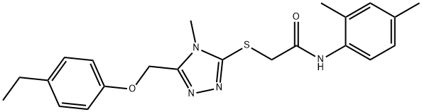 N-(2,4-dimethylphenyl)-2-({5-[(4-ethylphenoxy)methyl]-4-methyl-4H-1,2,4-triazol-3-yl}sulfanyl)acetamide Struktur