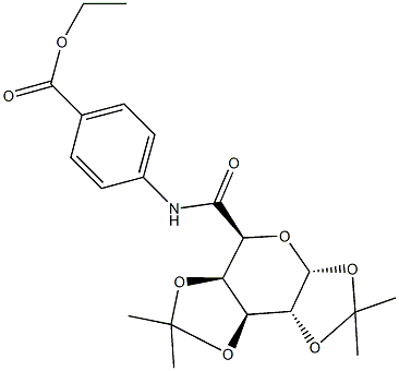 ethyl 4-{[(2,2,7,7-tetramethyltetrahydro-3aH-di[1,3]dioxolo[4,5-b:4,5-d]pyran-5-yl)carbonyl]amino}benzoate Struktur