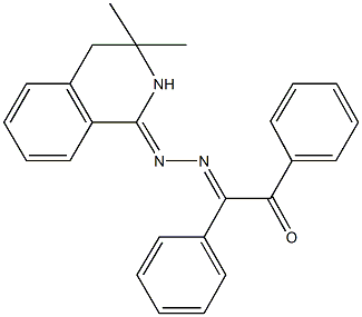 1,2-diphenyl-1,2-ethanedione 1-[(3,3-dimethyl-3,4-dihydro-1(2H)-isoquinolinylidene)hydrazone] Struktur