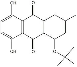 1-tert-butoxy-5,8-dihydroxy-3-methyl-1,4,4a,9a-tetrahydro-9,10-anthracenedione Struktur