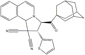 3-(1-adamantylcarbonyl)-2-(2-thienyl)-2,3-dihydropyrrolo[2,1-a]isoquinoline-1,1(10bH)-dicarbonitrile Struktur