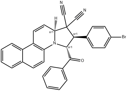 3-benzoyl-2-(4-bromophenyl)-2,3-dihydrobenzo[f]pyrrolo[1,2-a]quinoline-1,1(12aH)-dicarbonitrile Struktur