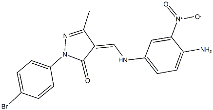 4-({4-amino-3-nitroanilino}methylene)-2-(4-bromophenyl)-5-methyl-2,4-dihydro-3H-pyrazol-3-one Struktur