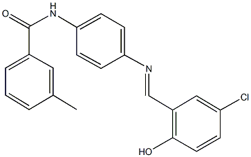 N-{4-[(5-chloro-2-hydroxybenzylidene)amino]phenyl}-3-methylbenzamide Struktur